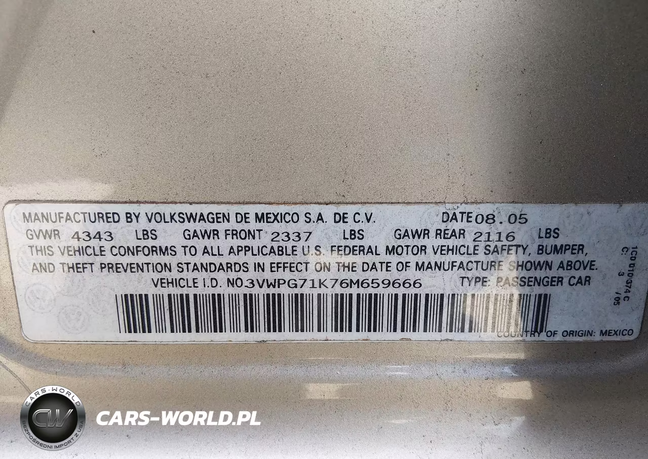 2006 Volkswagen Jetta Value Edition VIN:3VWPG71K76M659666 - 9