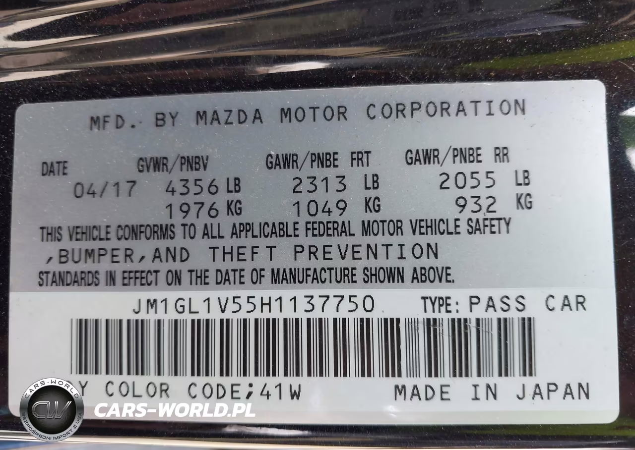 2017 Mazda Mazda6 Touring VIN:JM1GL1V55H1137750 - 9