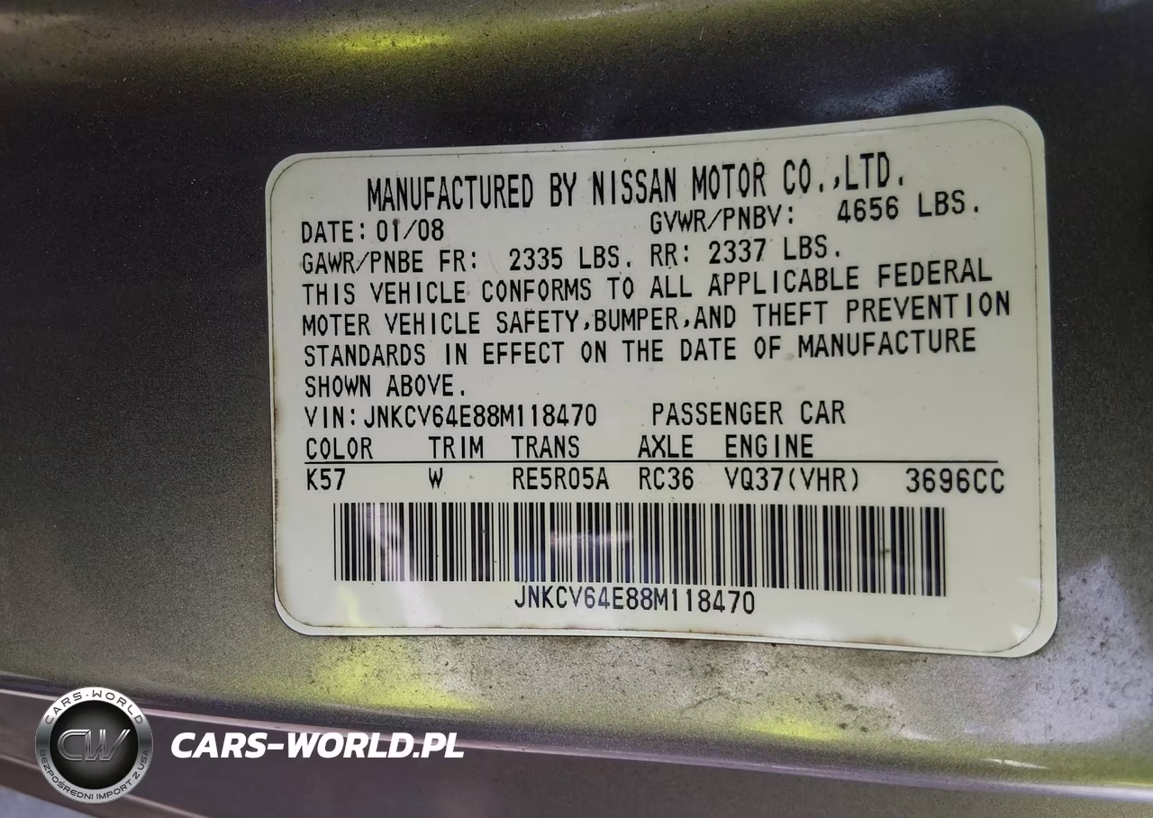 2008 Infiniti G37 Journey VIN:JNKCV64E88M118470 - 9