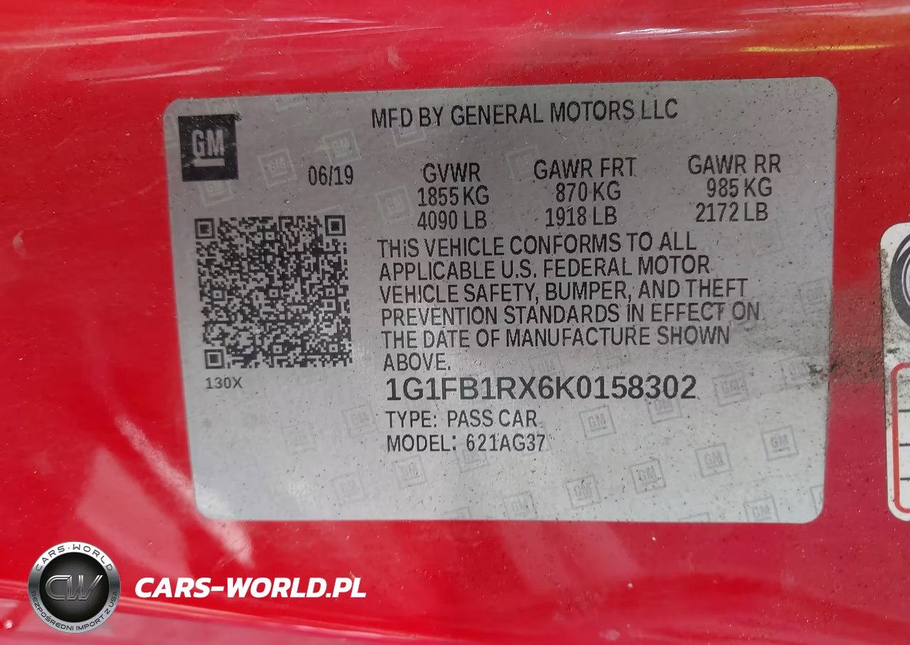 2019 Chevrolet Camaro 1Lt VIN:1G1FB1RX6K0158302 - 9