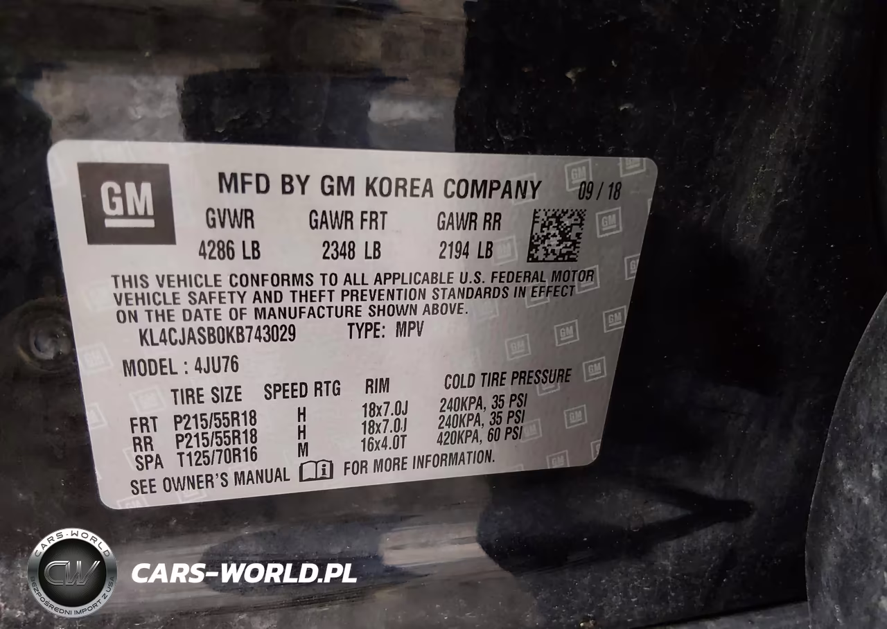 2019 Buick Encore Fwd Preferred VIN:KL4CJASB0KB743029 - 9