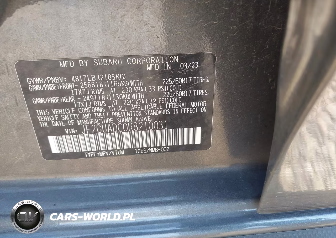 2024 Subaru Crosstrek Premium VIN:JF2GUADC0R8210031 - 9