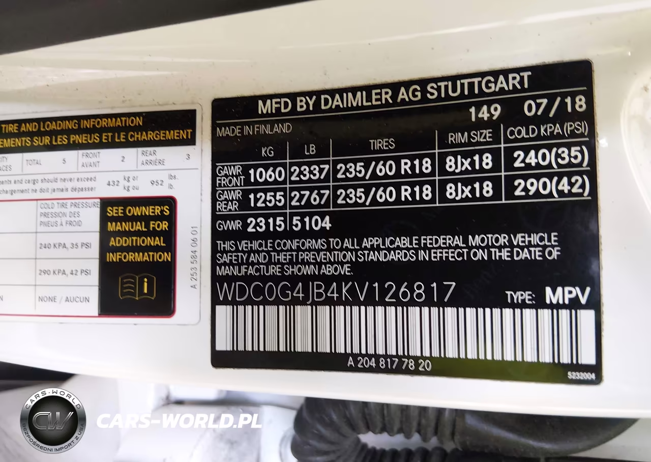 2019 Mercedes-Benz Glc 300 VIN:WDC0G4JB4KV126817 - 9