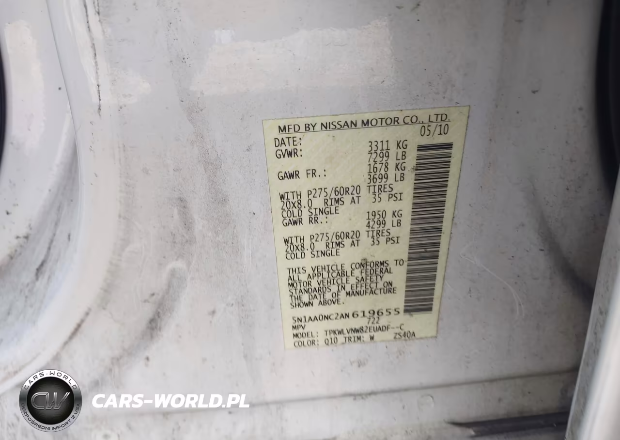2010 Nissan Armada Titanium VIN:5N1AA0NC2AN619655 - 9