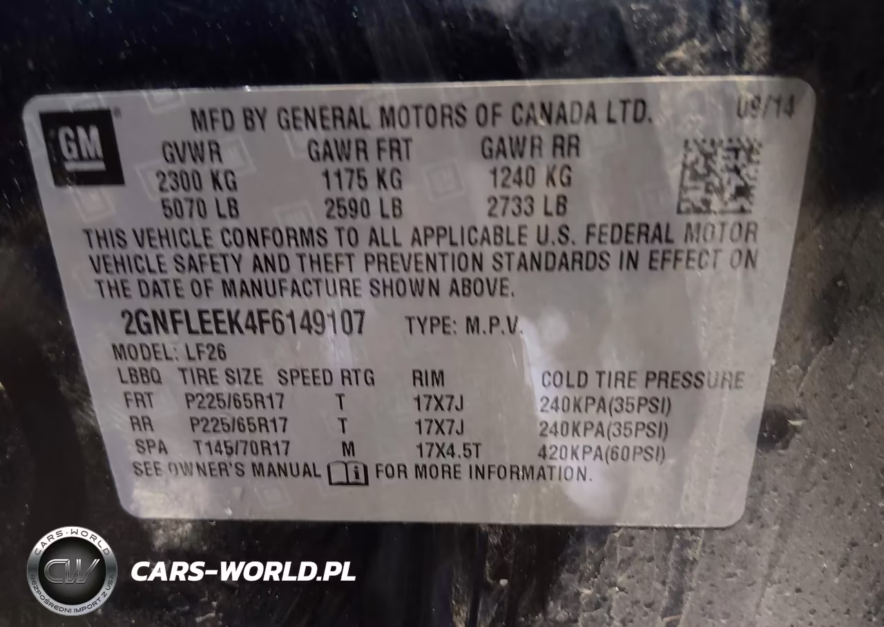 2015 Chevrolet Equinox Ls VIN:2GNFLEEK4F6149107 - 9