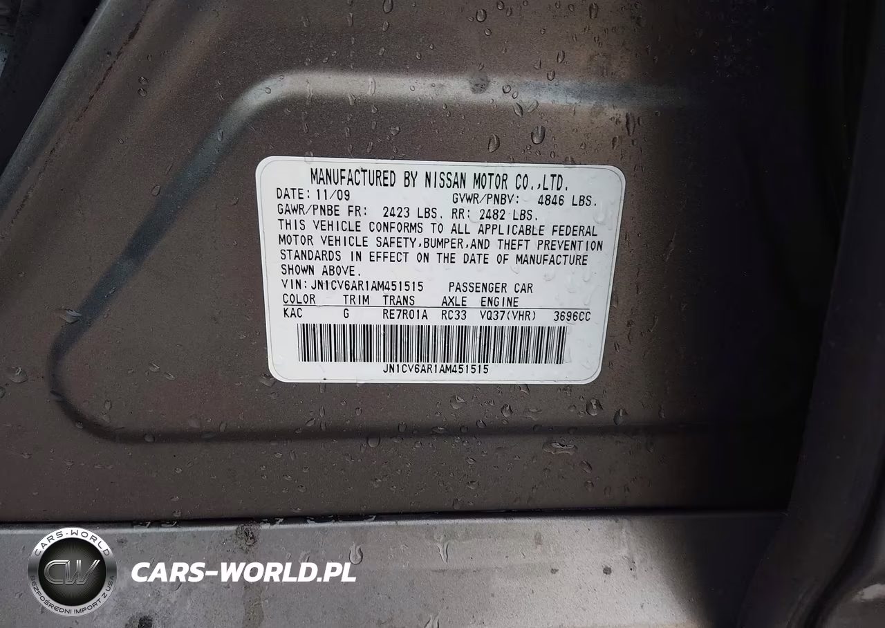 2010 Infiniti G37X VIN:JN1CV6AR1AM451515 - 9
