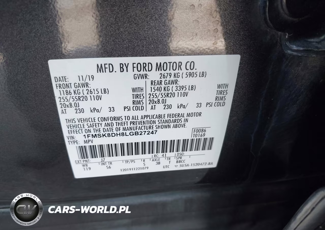 2020 Ford Explorer Xlt VIN:1FMSK8DH8LGB27247 - 9