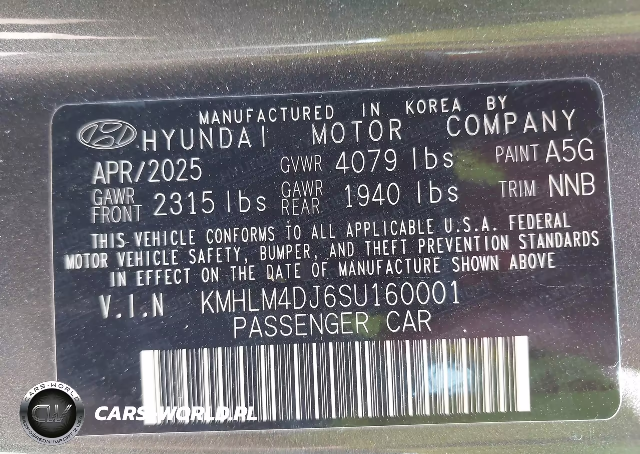 2025 Hyundai Elantra Hybrid Sel Sport VIN:KMHLM4DJ6SU160001 - 9