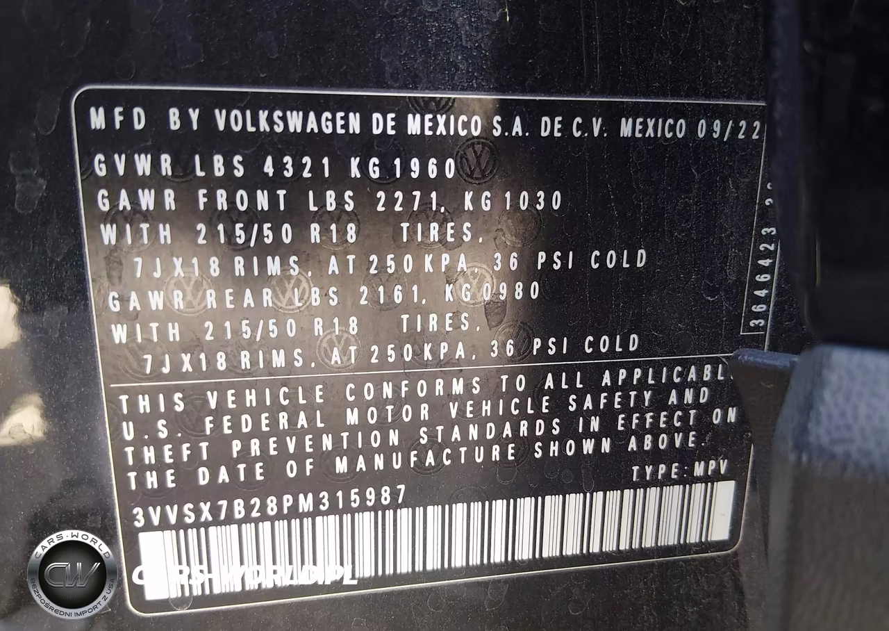 2023 Volkswagen Taos 1.5T Se VIN:3VVSX7B28PM315987 - 9