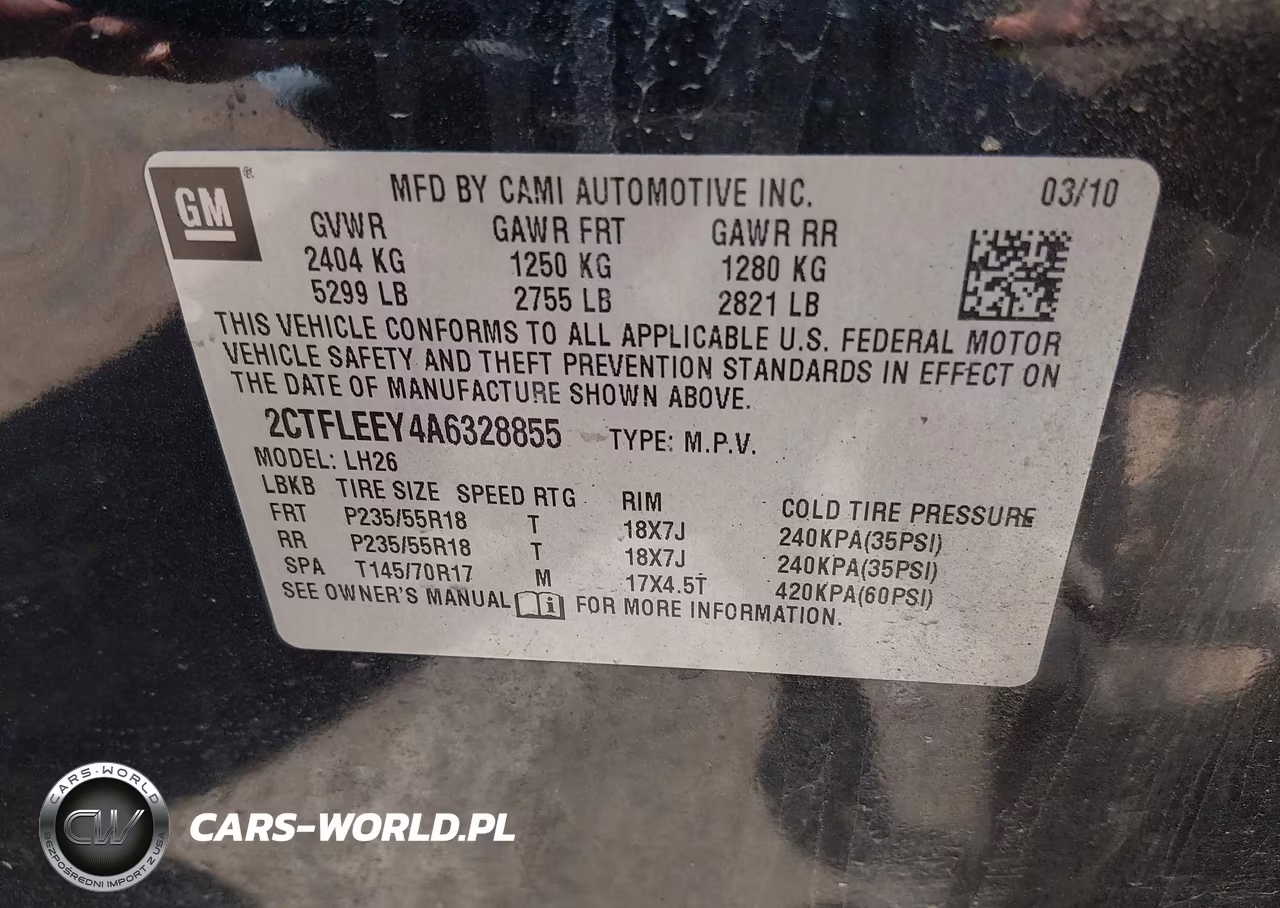 2010 GMC Terrain Sle-2 VIN:2CTFLEEY4A6328855 - 9