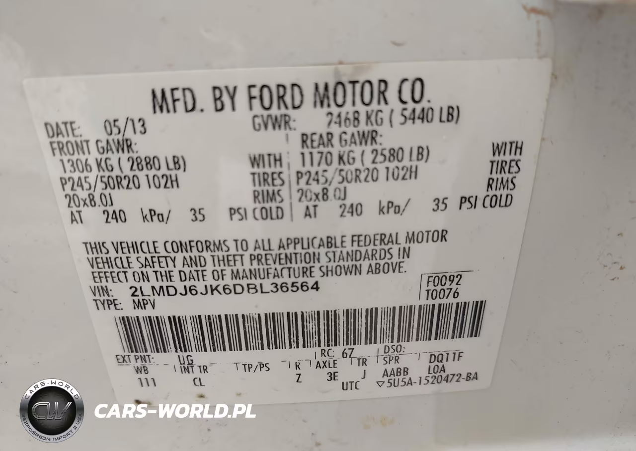 2013 Lincoln Mkx VIN:2LMDJ6JK6DBL36564 - 9