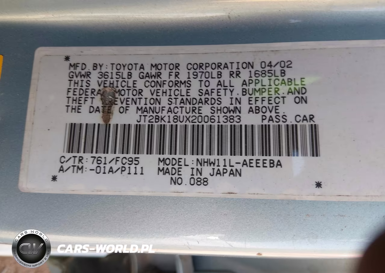 2002 Toyota Prius VIN:JT2BK18UX20061383 - 9