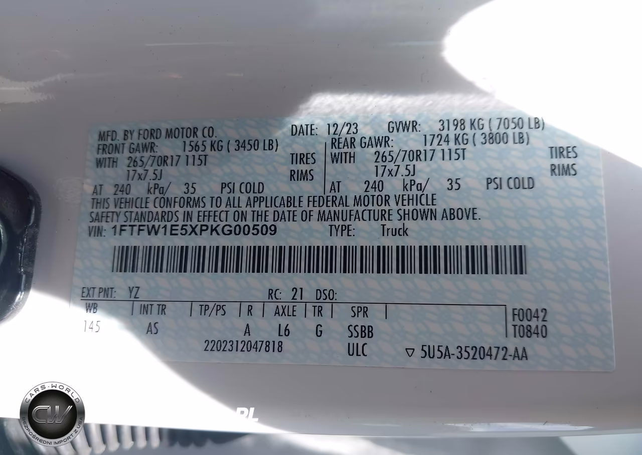 2023 Ford F-150 Xl VIN:1FTFW1E5XPKG00509 - 9