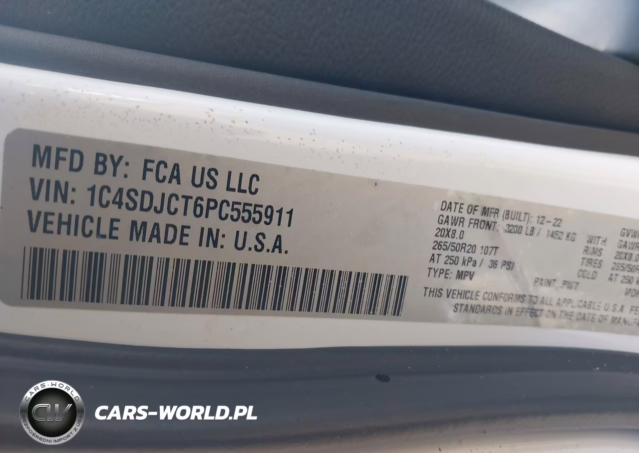 2023 Dodge Durango R-T Plus Awd VIN:1C4SDJCT6PC555911 - 9