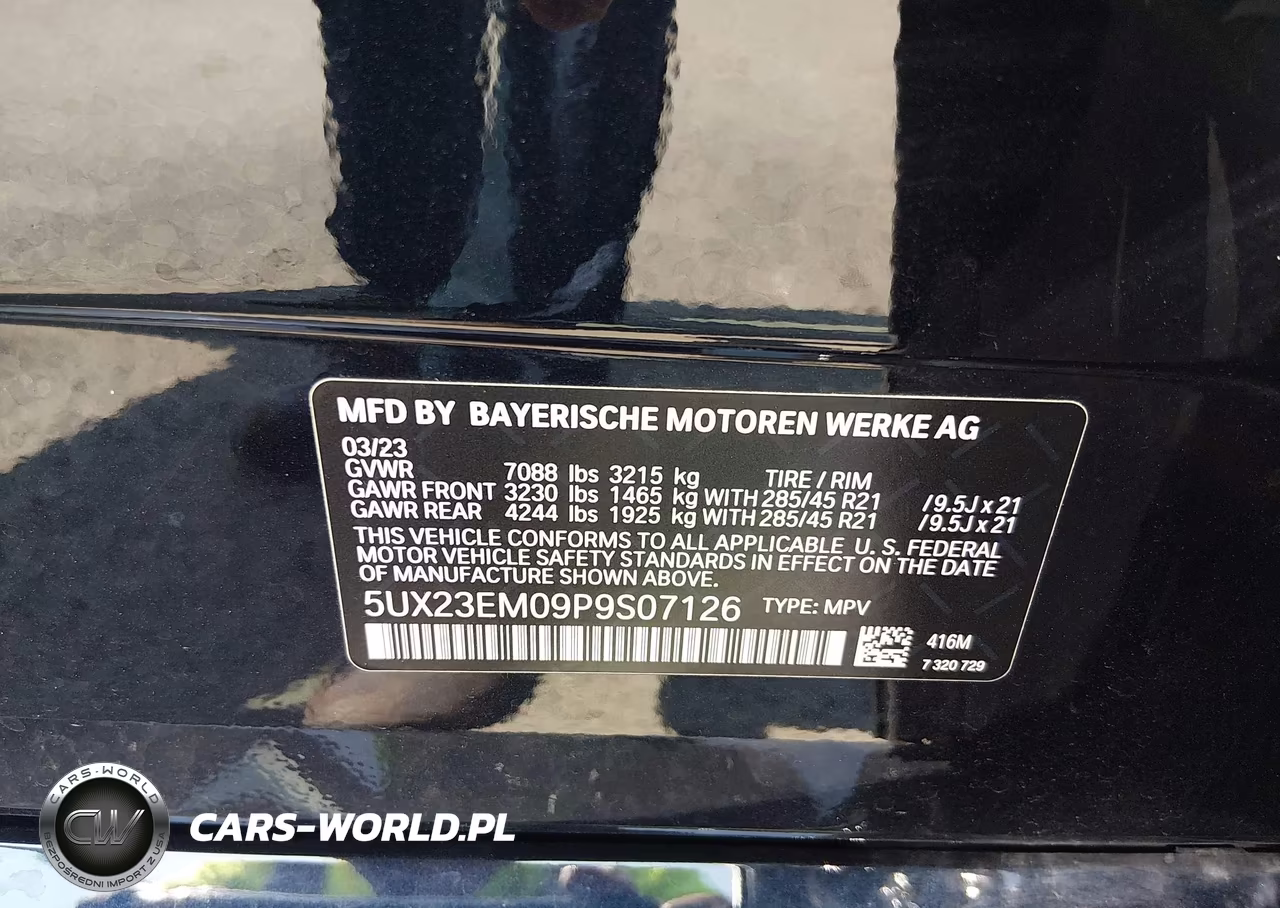 2023 BMW X7 xDrive40I VIN:5UX23EM09P9S07126 - 9