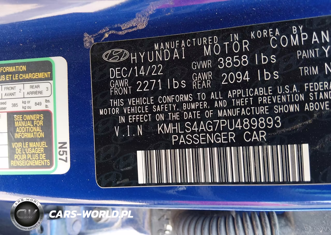 2023 Hyundai Elantra Sel VIN:KMHLS4AG7PU489893 - 9