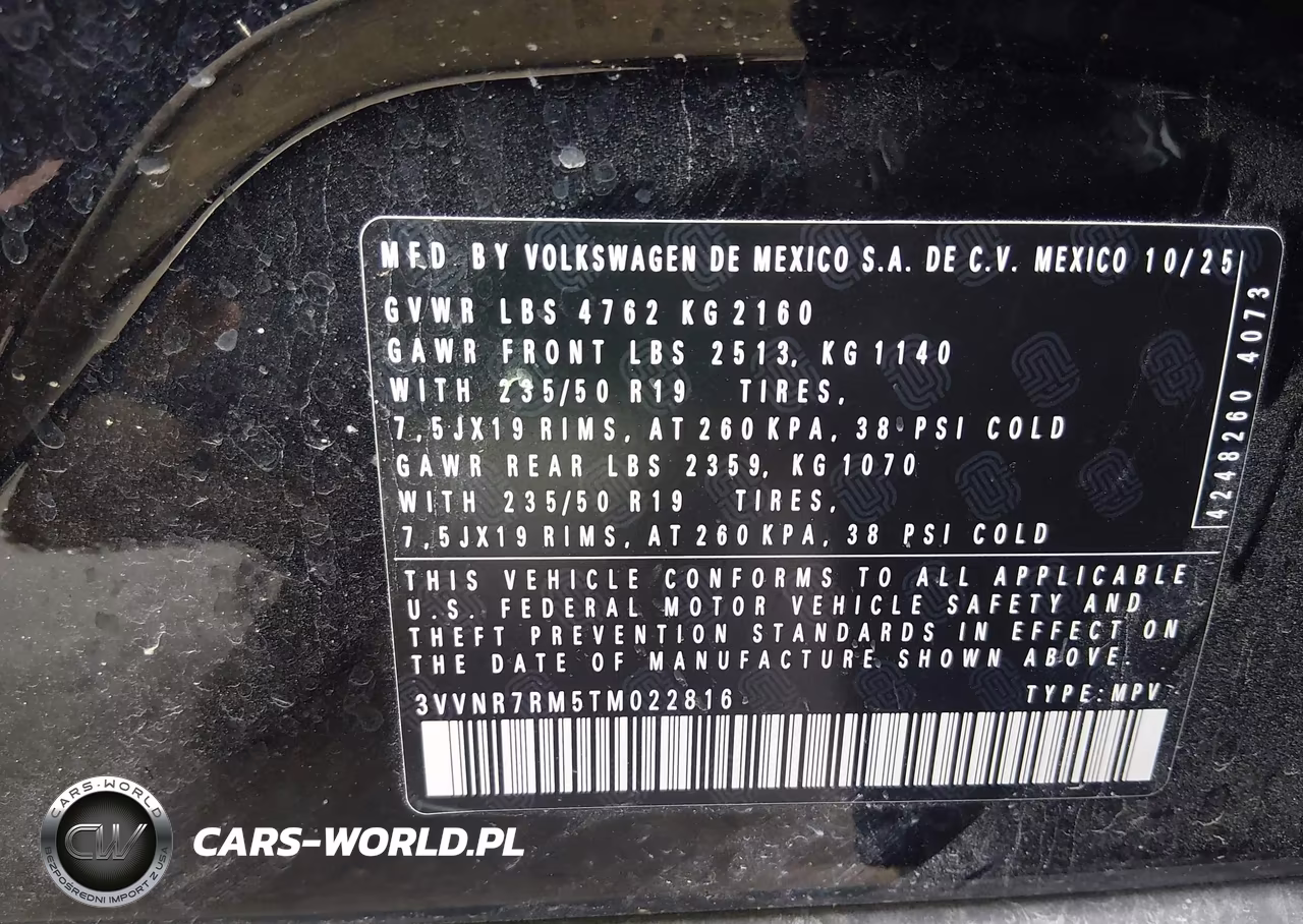 2026 Volkswagen Tiguan Se VIN:3VVNR7RM5TM022816 - 9