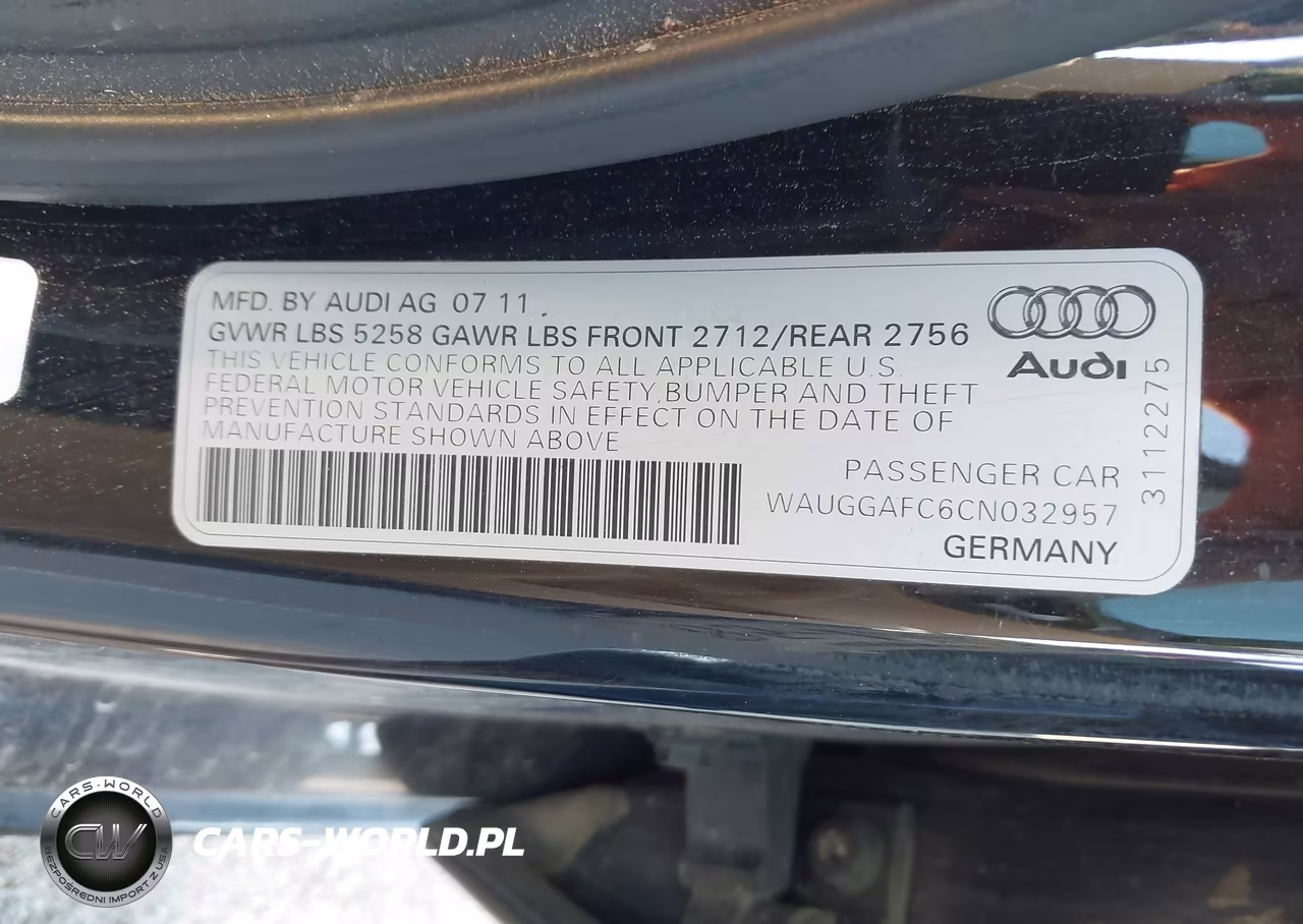 2012 Audi A6 3.0T Premium Plus VIN:WAUGGAFC6CN032957 - 9
