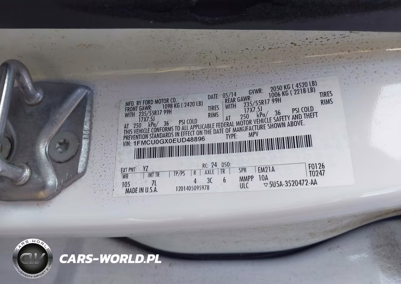 2014 Ford Escape Se VIN:1FMCU0GX0EUD48896 - 9