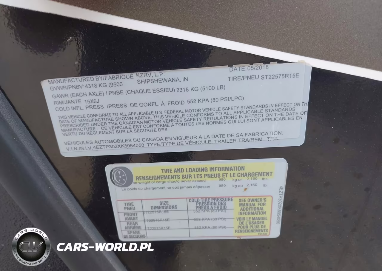 2019 K-Z Inc Travel Trailer VIN:4EZTP302XK8054050 - 9