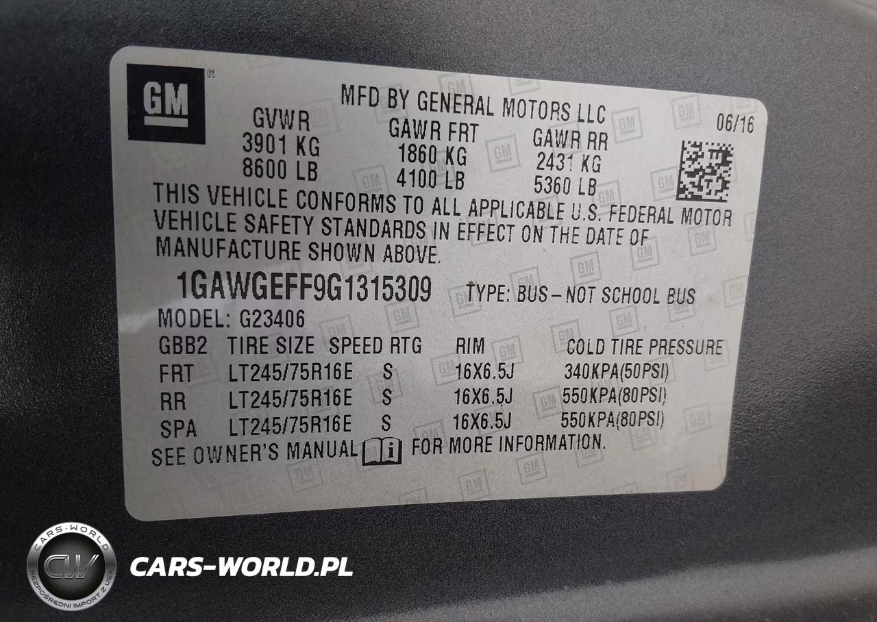 2016 Chevrolet Express 2500 Ls VIN:1GAWGEFF9G1315309 - 9