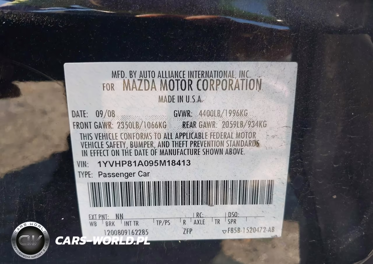 2009 Mazda Mazda6 I Sport VIN:1YVHP81A095M18413 - 9
