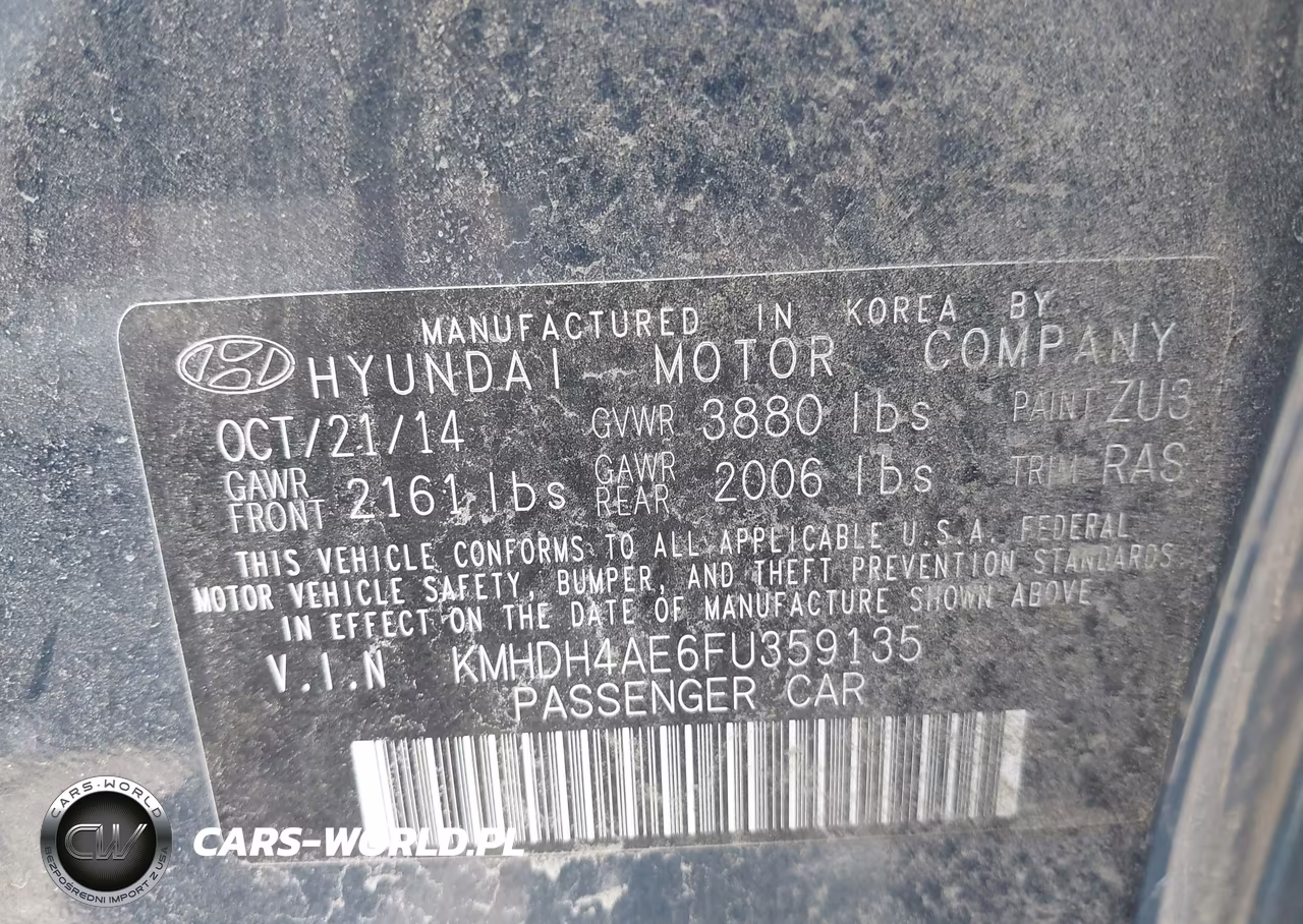 2015 Hyundai Elantra Limited VIN:KMHDH4AE6FU359135 - 9