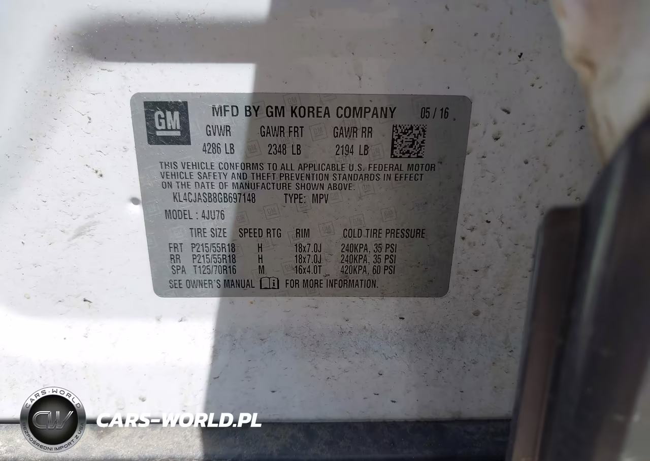 2016 Buick Encore VIN:KL4CJASB8GB697148 - 9