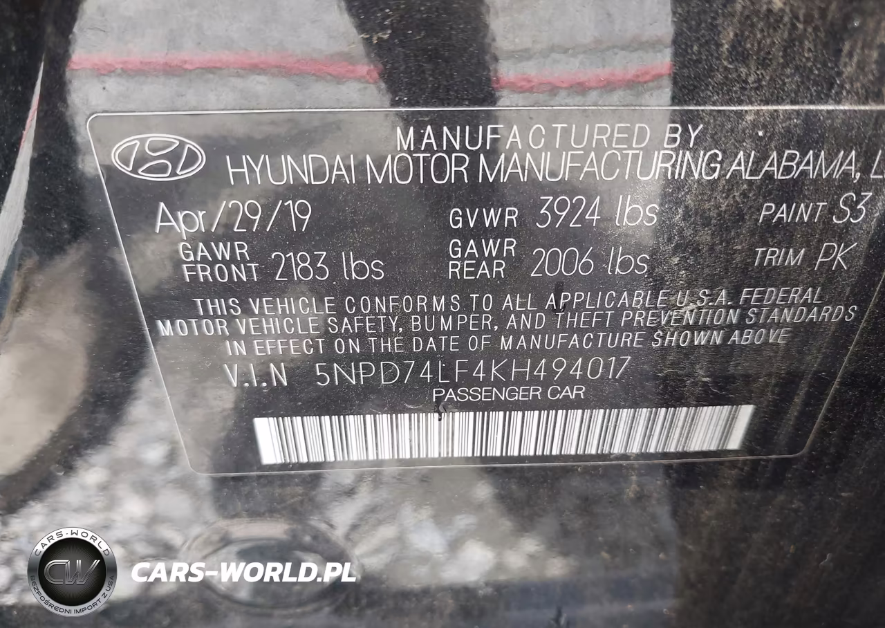 2019 Hyundai Elantra Se VIN:5NPD74LF4KH494017 - 9