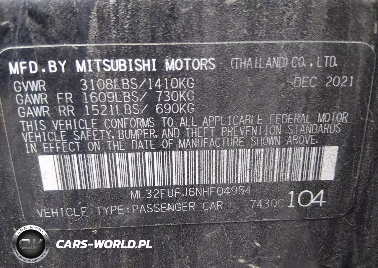 2022 Mitsubishi Mirage G4 Black Edition VIN:ML32FUFJ6NHF04954 - 9