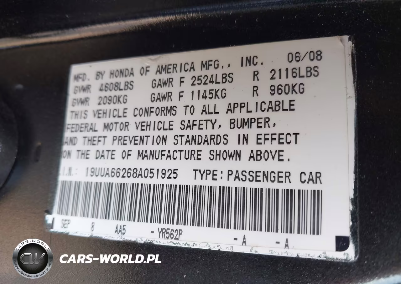2008 Acura Tl 3.2 VIN:19UUA66268A051925 - 9