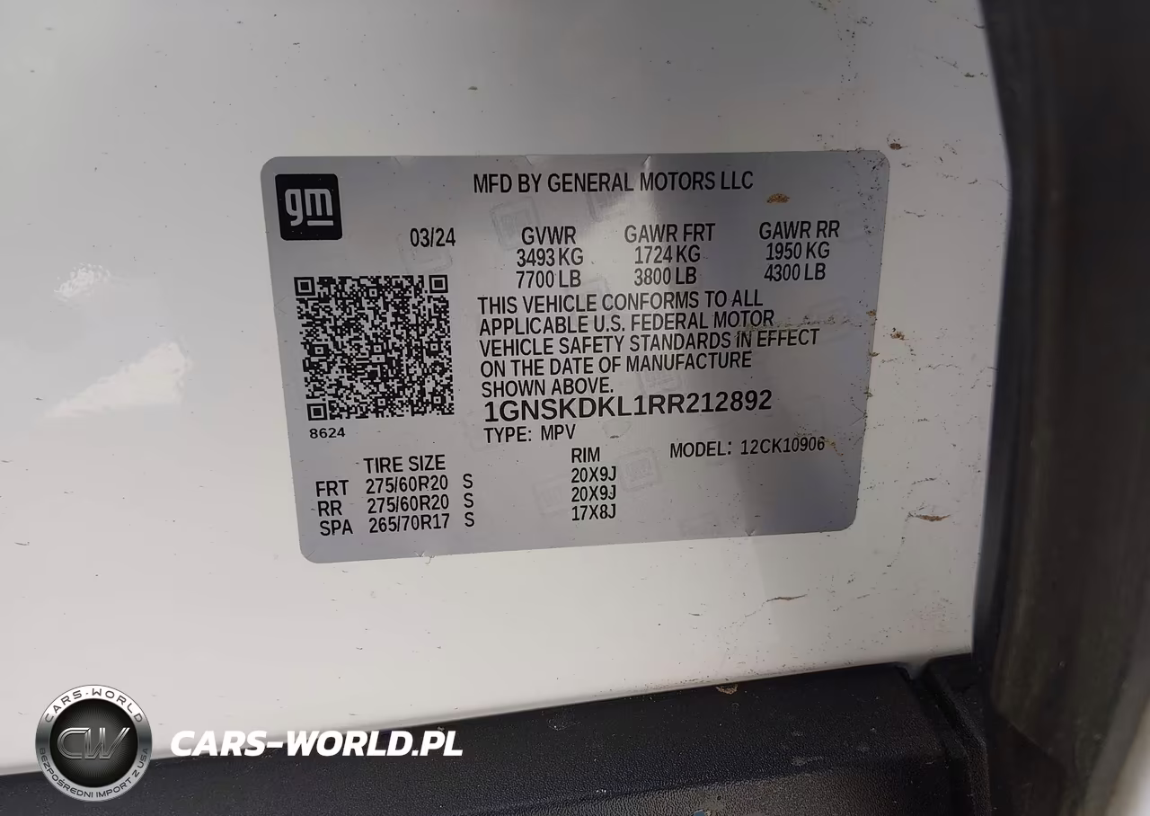 2024 Chevrolet Suburban 4Wd Z71 VIN:1GNSKDKL1RR212892 - 9