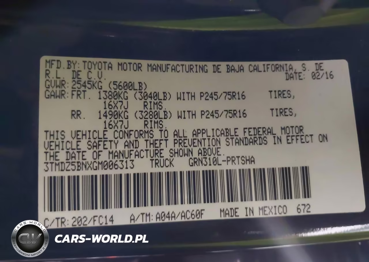 2016 Toyota Tacoma Sr5 V6 VIN:3TMDZ5BNXGM006313 - 9