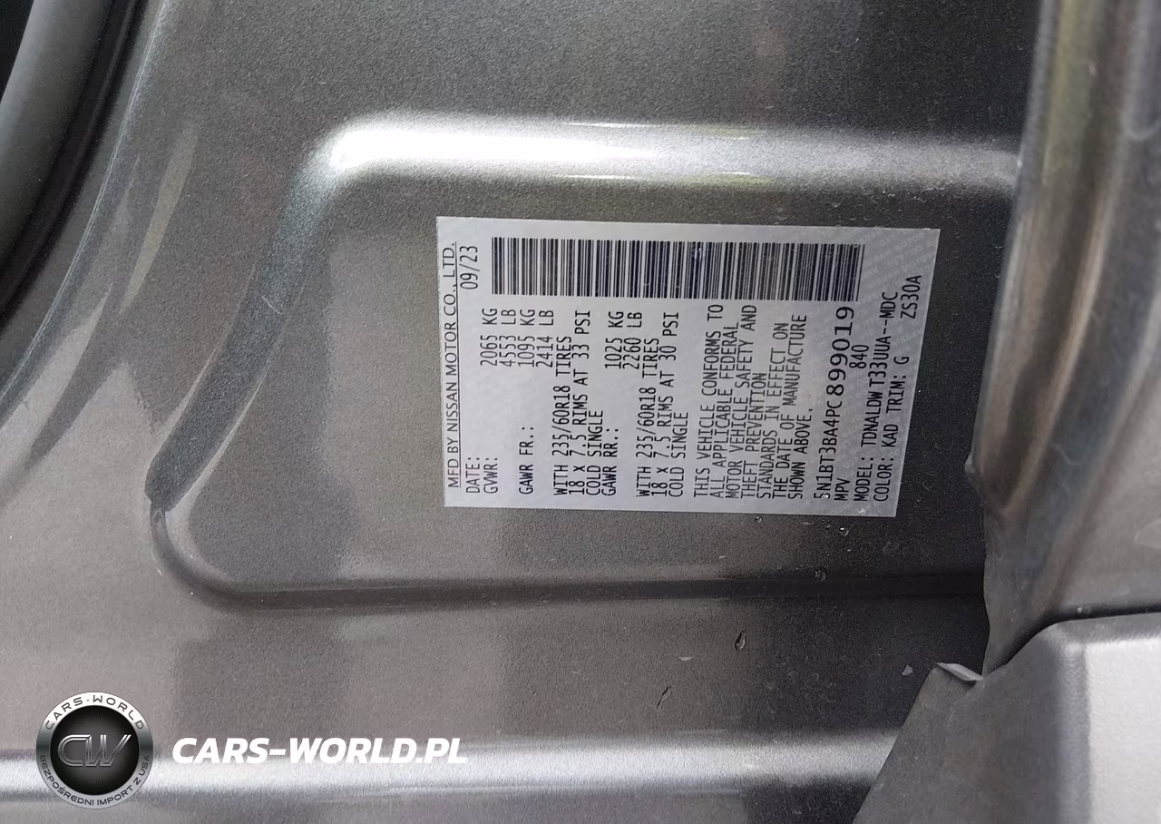2023 Nissan Rogue Sv Fwd VIN:5N1BT3BA4PC899019 - 9