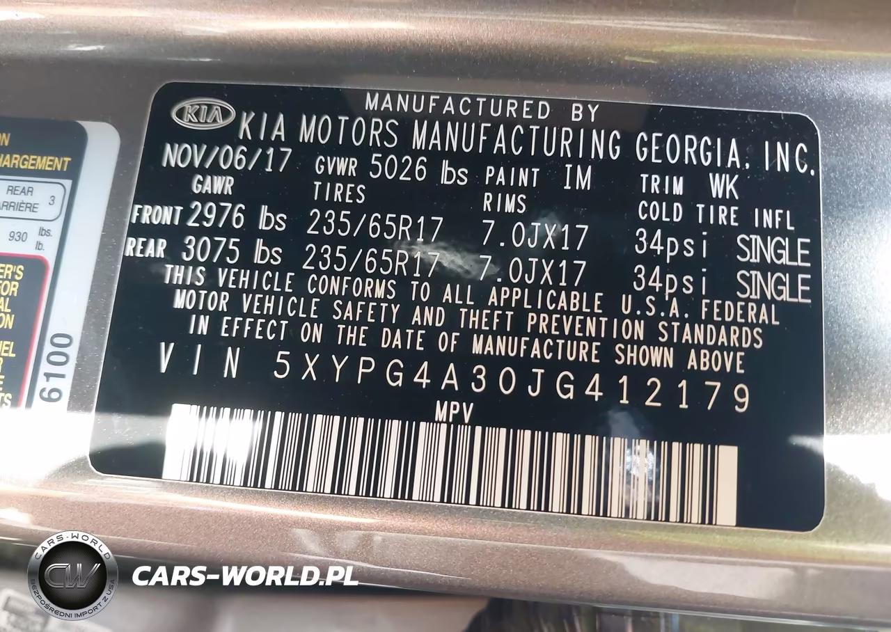 2018 Kia Sorento 2.4L Lx VIN:5XYPG4A30JG412179 - 9