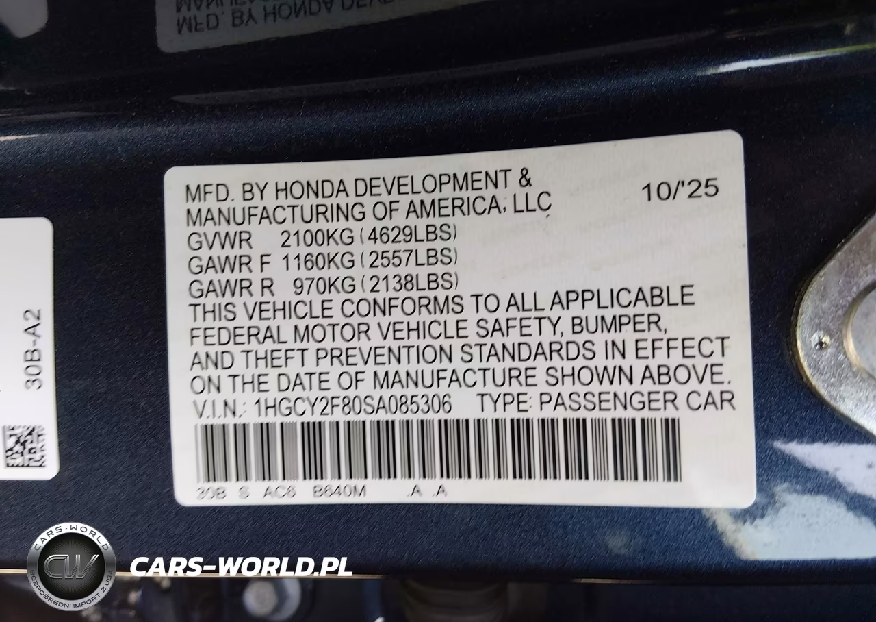 2025 Honda Accord Hybrid Touring VIN:1HGCY2F80SA085306 - 9
