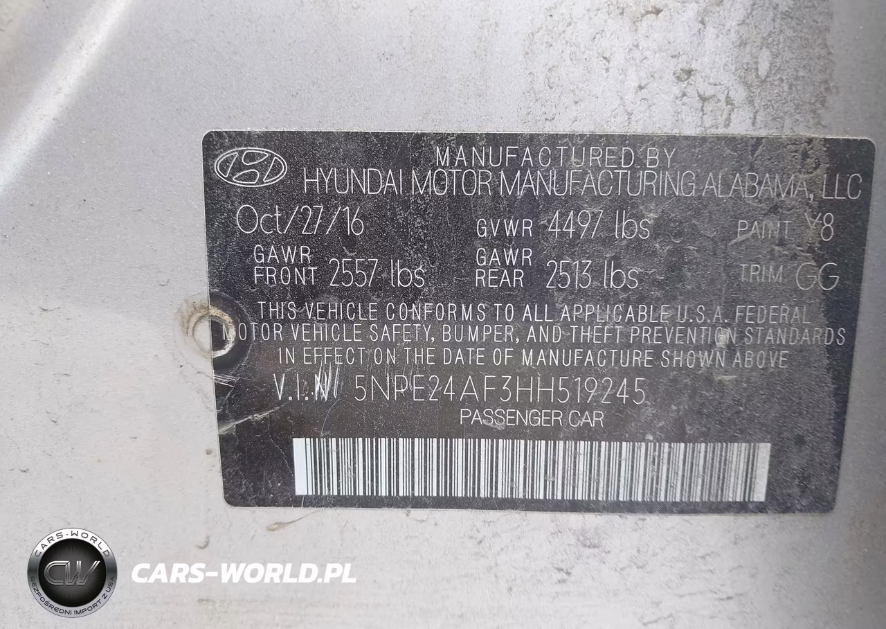 2017 Hyundai Sonata VIN:5NPE24AF3HH519245 - 9