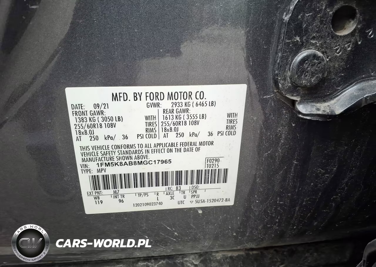 2021 Ford Police Interceptor Utility VIN:1FM5K8AB8MGC17965 - 9