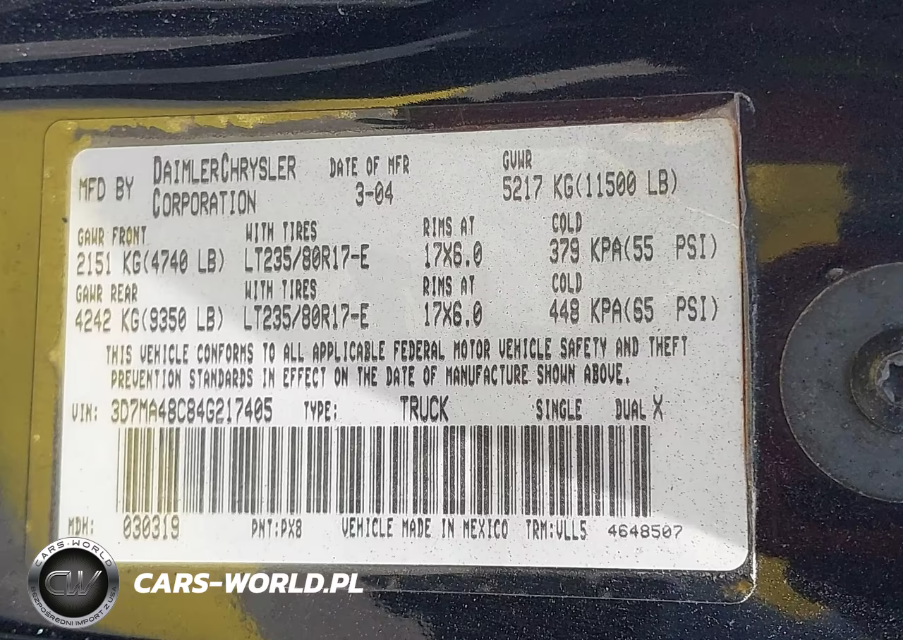 2004 Dodge Ram 3500 Slt-Laramie VIN:3D7MA48C84G217405 - 8