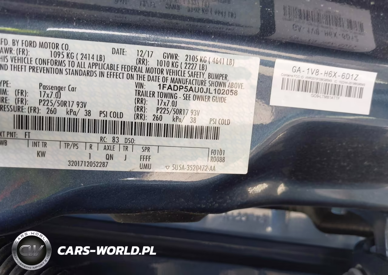 2018 Ford C-Max Hybrid Se VIN:1FADP5AU0JL102058 - 9