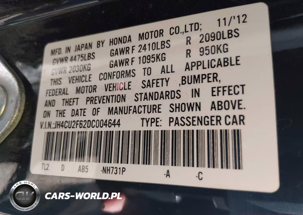2013 Acura Tsx 2.4 VIN:JH4CU2F62DC004644 - 9