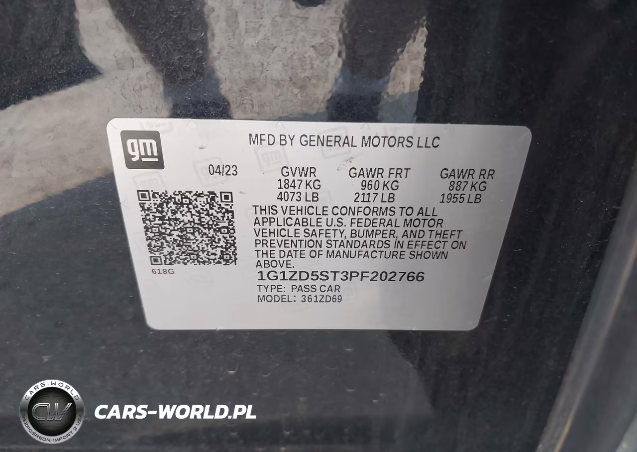 2023 Chevrolet Malibu Fwd 1Lt VIN:1G1ZD5ST3PF202766 - 9