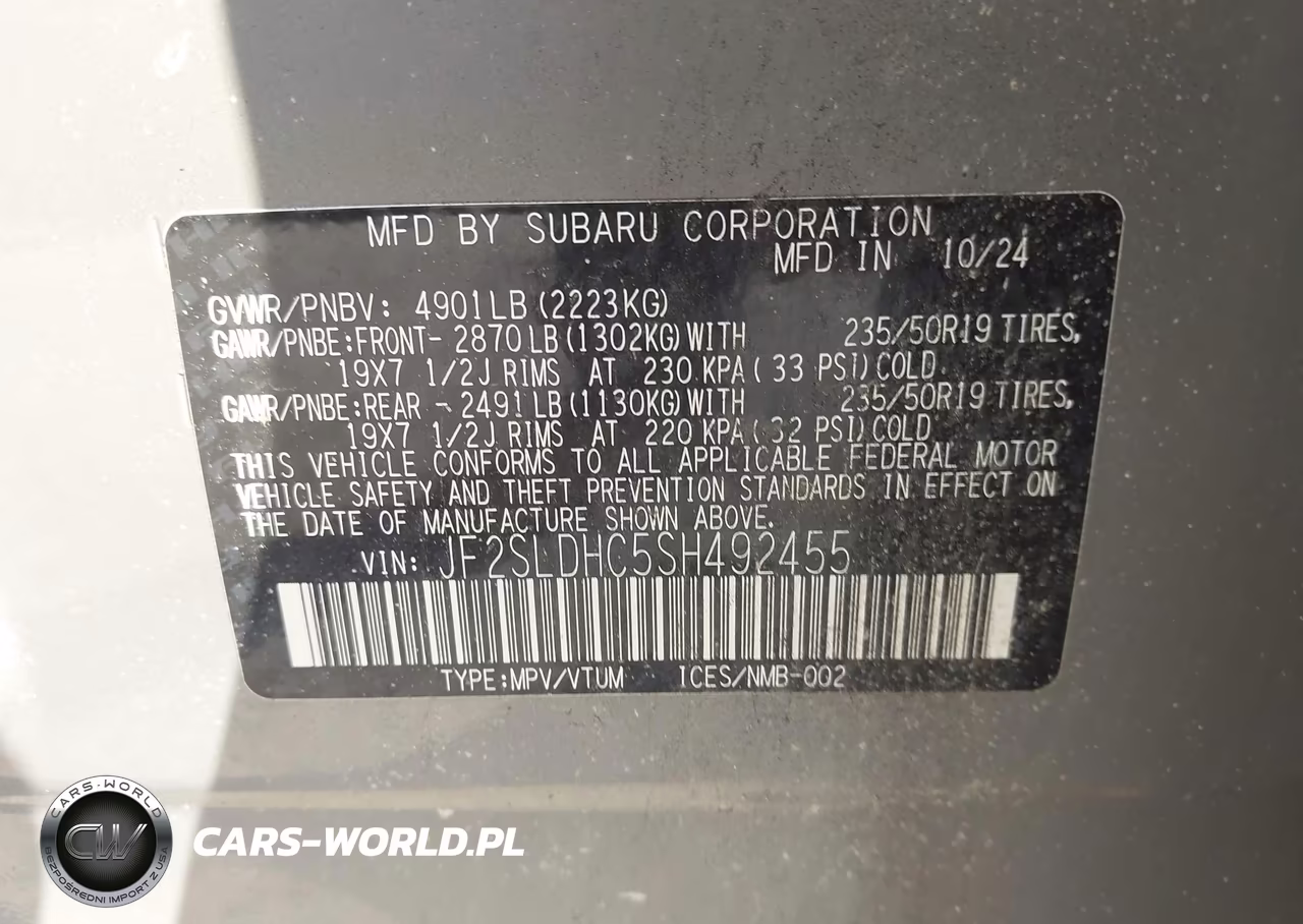 2025 Subaru Forester Sport VIN:JF2SLDHC5SH492455 - 9