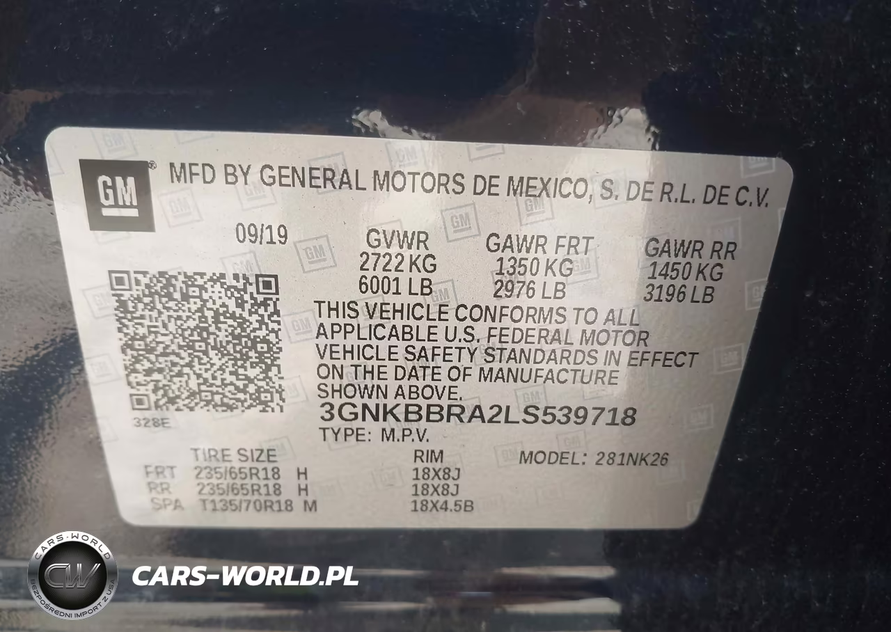 2020 Chevrolet Blazer Fwd 1Lt VIN:3GNKBBRA2LS539718 - 9