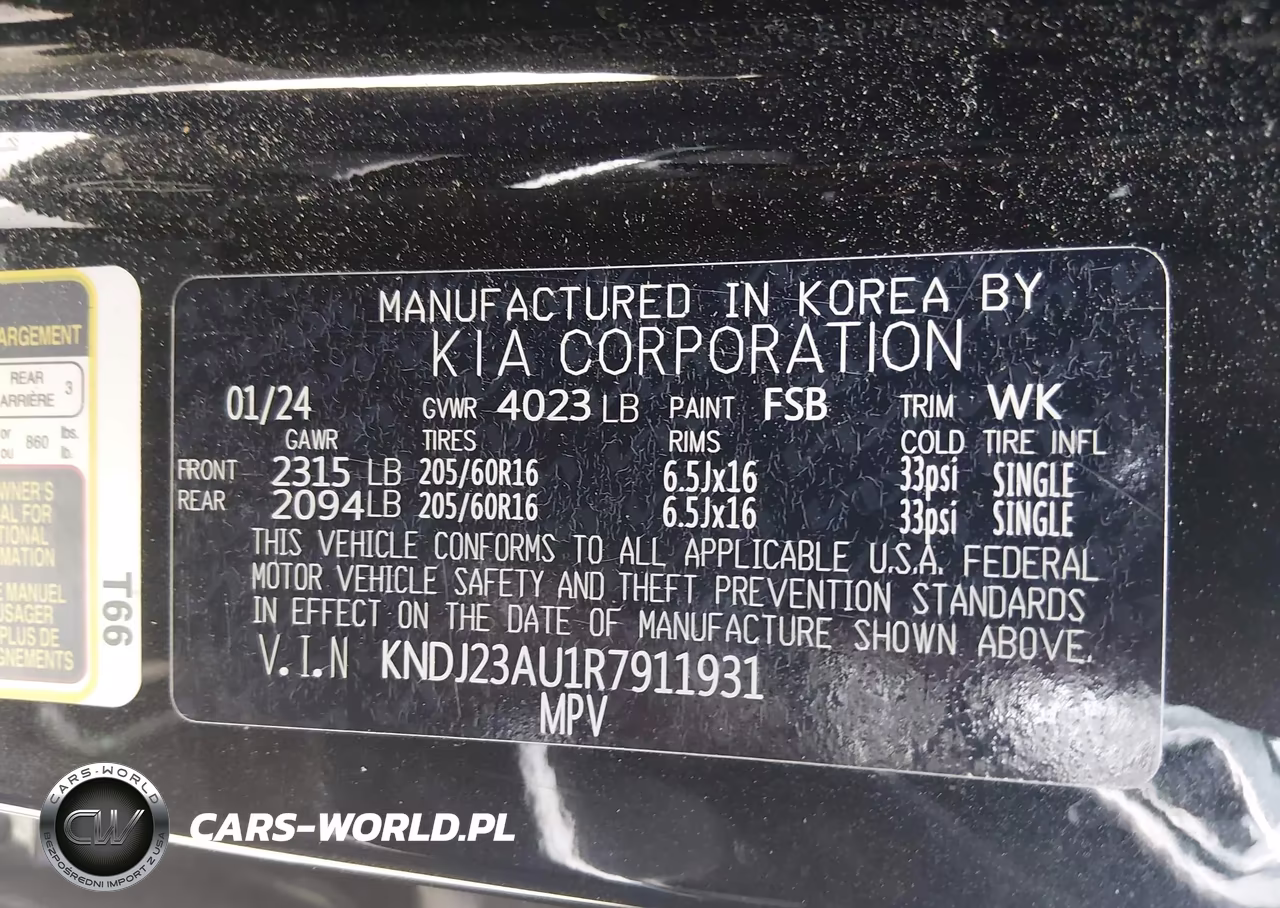 2024 Kia Soul Lx VIN:KNDJ23AU1R7911931 - 9