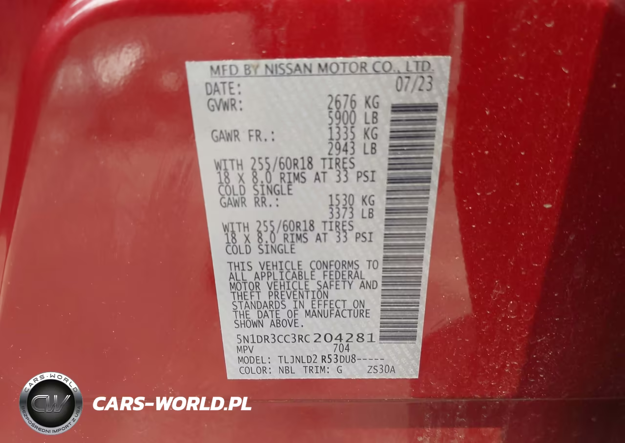 2024 Nissan Pathfinder Sl 4Wd VIN:5N1DR3CC3RC204281 - 8