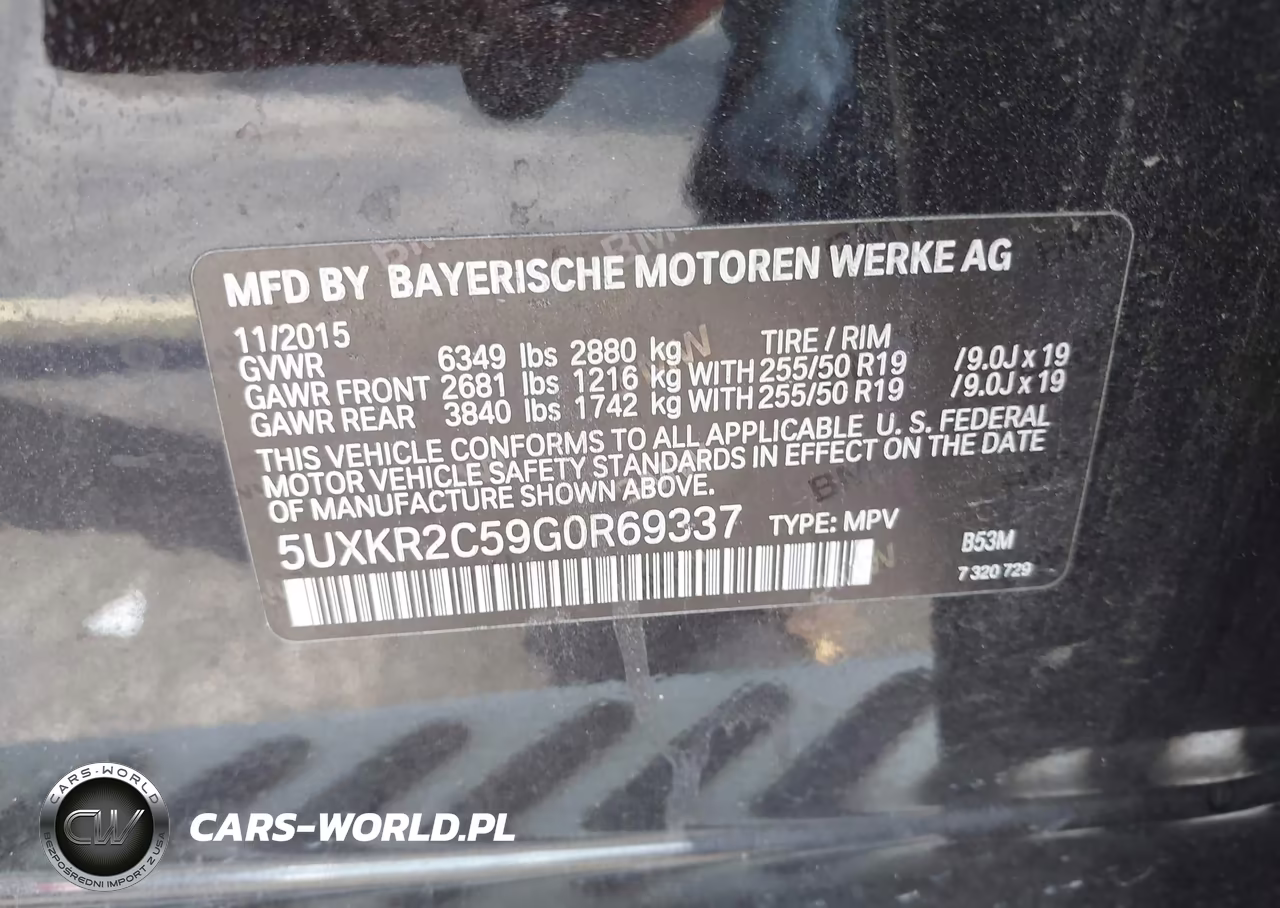 2016 BMW X5 Sdrive35I VIN:5UXKR2C59G0R69337 - 9