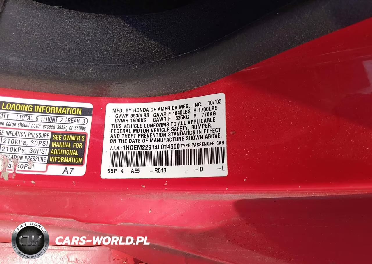 2004 Honda Civic Ex VIN:1HGEM22914L014500 - 9
