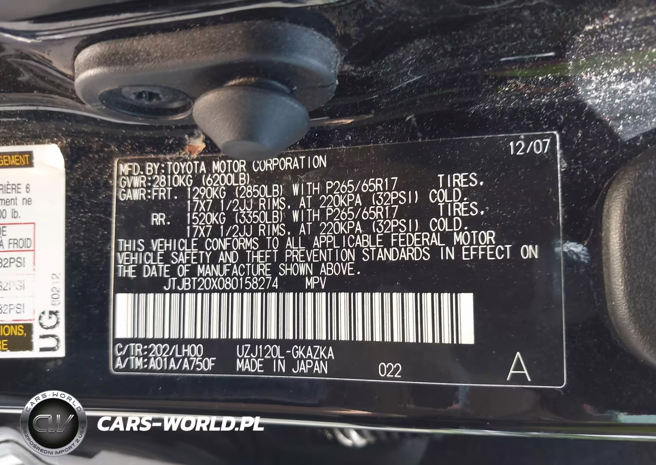 2008 Lexus Gx 470 VIN:JTJBT20X080158274 - 9