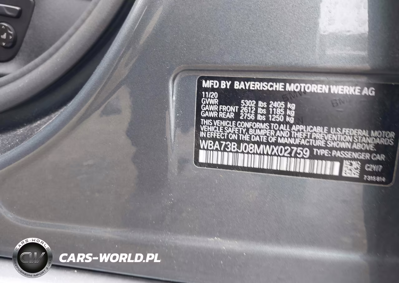 2021 BMW 5 Series 540I xDrive VIN:WBA73BJ08MWX02759 - 9